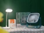 Emergency Study Combo – AMC-102 Rechargeable Fan + YAGE YG-T034 Study Lamp (For Students) - Image 2