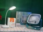 Emergency Study Combo – AMC-102 Rechargeable Fan + YAGE YG-T034 Study Lamp (For Students) - Image 3