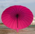 (Deep Pink) ২৪ শিকের প্রিমিয়াম স্টাইলিশ Moon ছাতা + ফ্রি রেইনকোট - Image 2