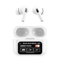 (White) E9 Pro Smart Touch Screen ANC+ENC Wireless Earbuds
