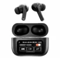 (Black) E9 Pro Smart Touch Screen ANC+ENC Wireless Earbuds