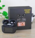 (Black) E9 Pro Smart Touch Screen ANC+ENC Wireless Earbuds - Image 2